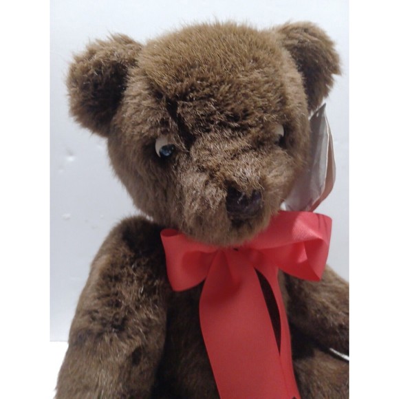 20" VINTAGE BEVERLY HILLS TEDDY BEAR CO BROWN STUFFED Jointed ANIMAL PLUSH TOY - Picture 4 of 15